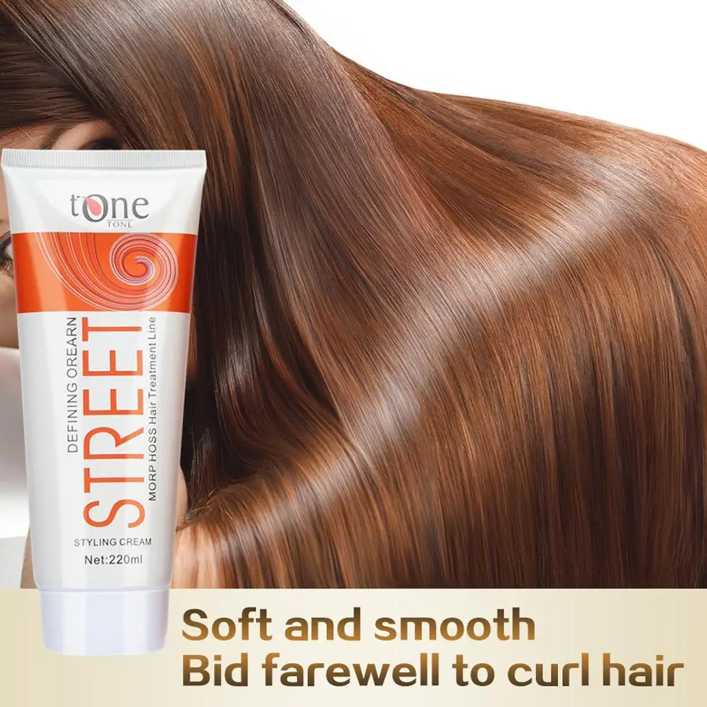 Крем для выпрямления волос, восстановление и выпрямление поврежденных волос, бразильский Кератиновый уход, выпрямляющий крем для волос, 220 мл
