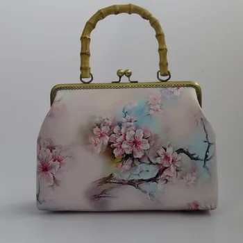 

Vintage Handbag Embroidered Dinner Dress Bag Gold Bag Handmade Duffle Bag