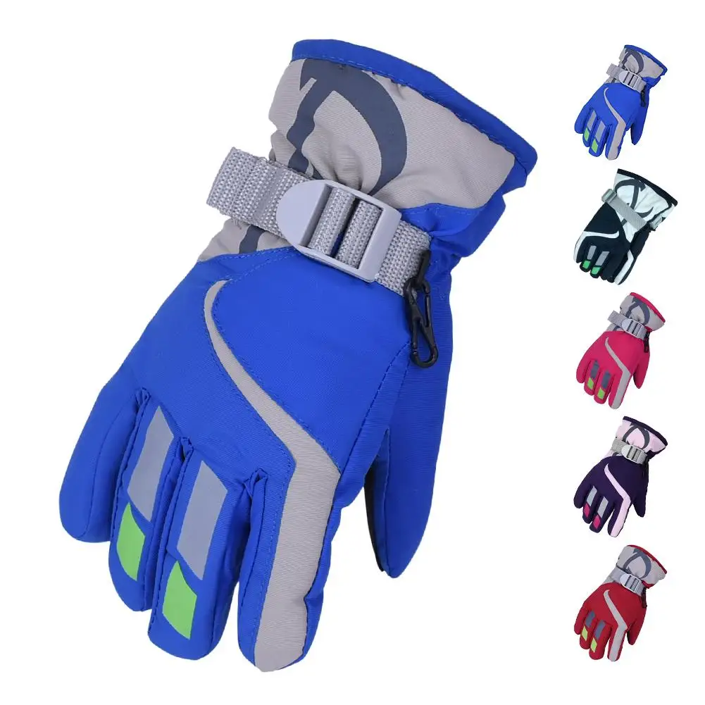 New Children's Ski Gloves Snowboard Gloves Snowmobile Winter Warm Gloves Windproof Waterproof Snow Mountain Climbing Gloves