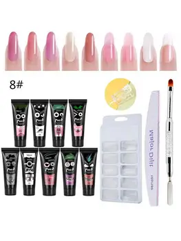 

Poly Gel Nail Extension Set Gel Nail Builder Enhancement Kit Polygel Nail Kit With Building Glue Nail Pen Nail Tips And Clip