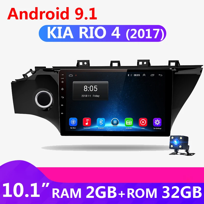 

10 inch 2 Din Android 9.1 Car Auto Radio for KIA RIO 4 2017 Touch screen 2din GPS Navigation Wifi Autoradio Video Bluetooth