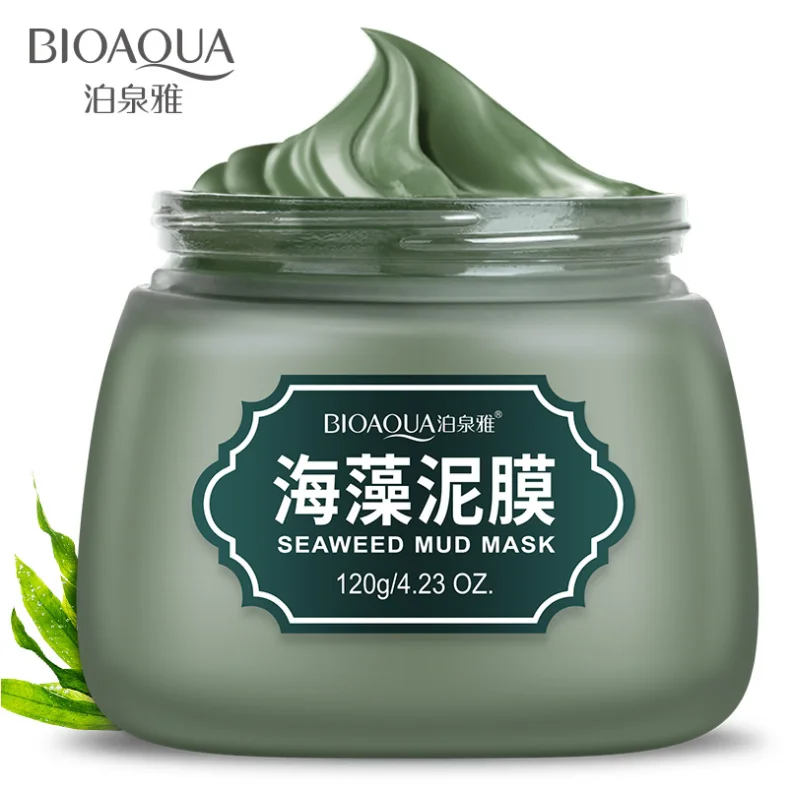 BIOAQUA Green Bean and seaweed Mud Wrap Facial Mask Winter face care Moisture Oil Control Deep Cleansing