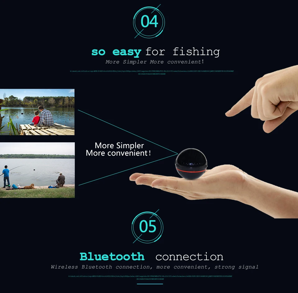 Inteligente sem Fio Inventor de Peixes para Lago Sonar para Lâmpada de Pesca Portátil Sonar Sensor Pesca no Gelo Profundidade Localizador Transdutor Mar 9 Portátil inteligente sem fio sonar sensor inventor