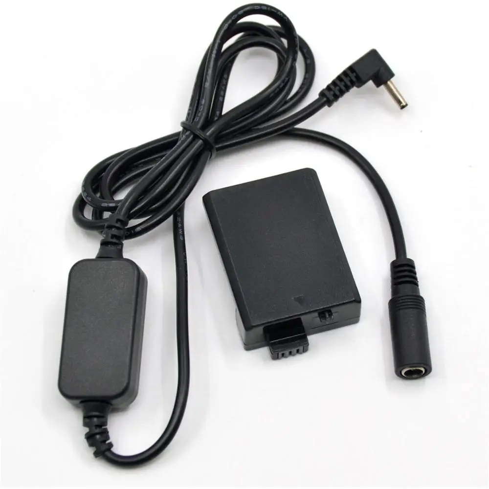 DR-E5 DC Coupler LP-E5 Dummy Battery+12V-24V Step-Down Power Cable for Canon EOS Rebel T1i Rebel XS XSi 450D 500D 1000D