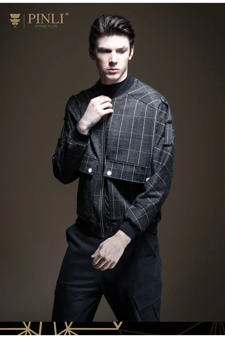Jaqueta Masculino, нет в продаже, Militar Pinli, продукт, сделан, осень, новая мужская одежда, сетчатая Молодежная бейсбольная куртка B193604316