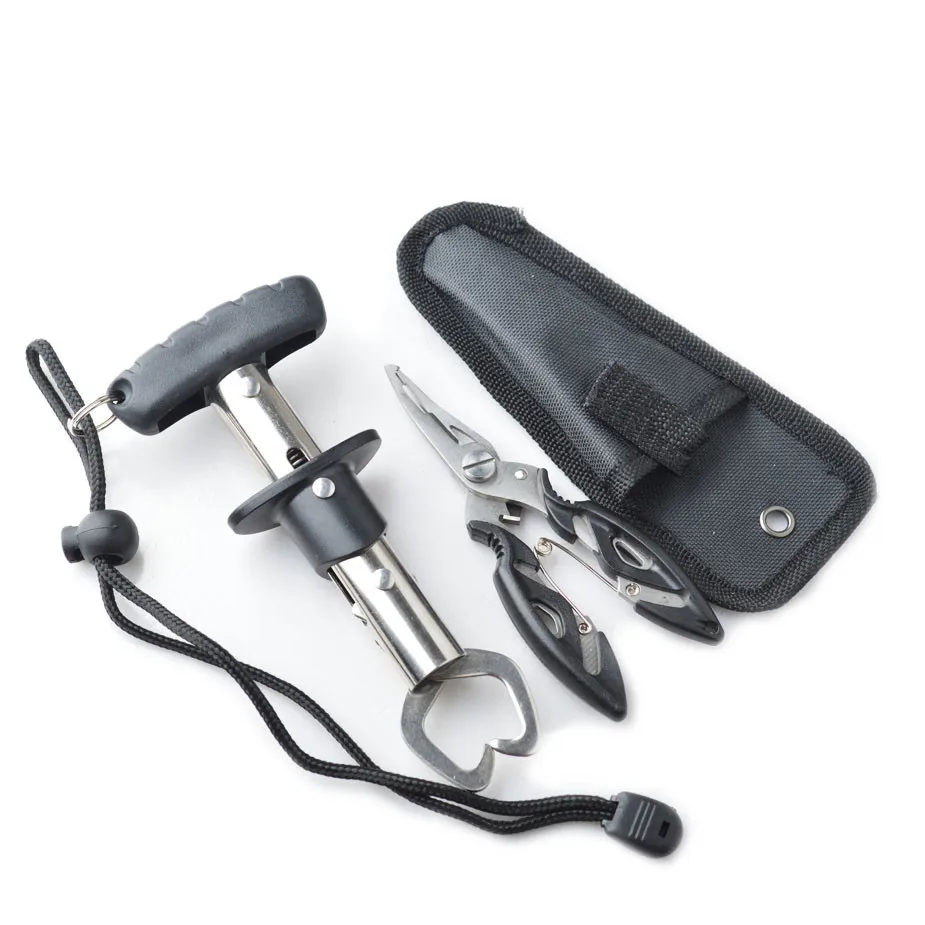

Stainless Steel Fish Catching Device T-Shape Fish Grip + Small Forceps Multi-functional Forceps Stainless Steel Set Combination