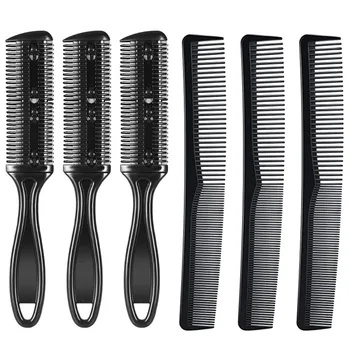 

6pcs Hair Razor Comb Thinning Cutter Comb Hair Shorten Cutting Comb for Barber Salon