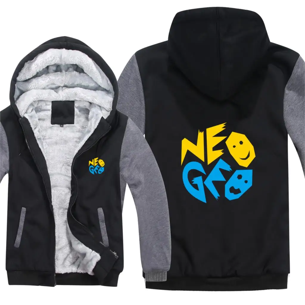 Толстовка Neo Geo MVS Мужская зимняя модная утепленная куртка с шерстяной подкладкой