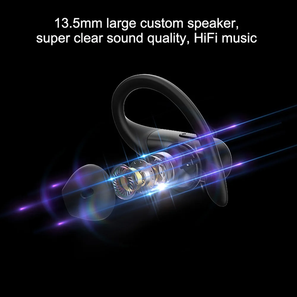 B10 наушники TWS Bluetooth V5.0 гарнитура беспроводные стерео ушные крючки спортивные