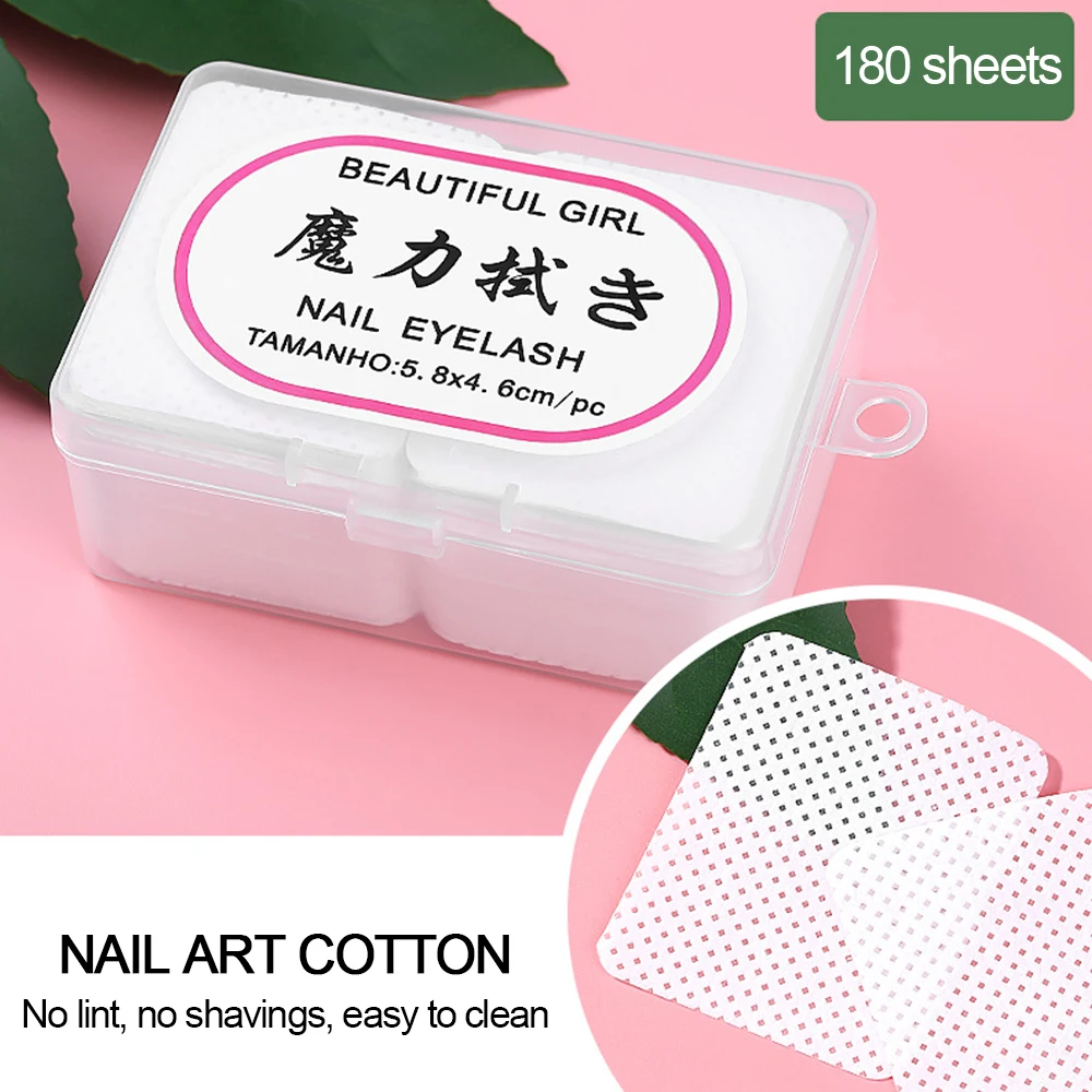 Lint-Free Nail Polish Remover Cotton Wipes UV Gel Tips Remover Cleaner Paper Pad Nails Polish Art Cleaning Manicure Tools