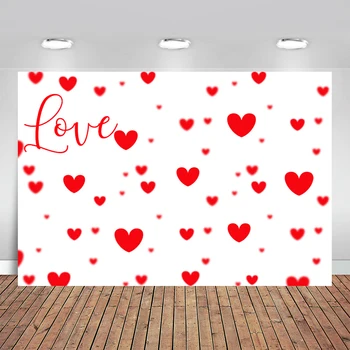 

Red Heart Valentines Backdrop for Photography Photo Studio Custom Love Wedding Party Decorations 14 De Febrero