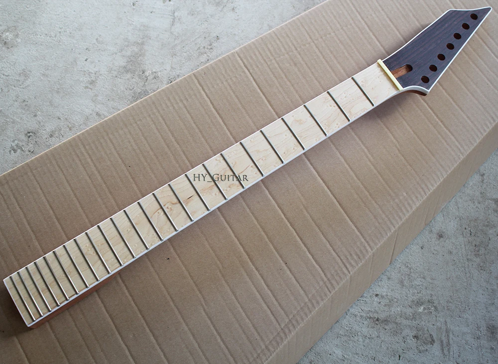 

DIY 7 Strings Mahogany Bird Eye Electric Guitar Neck,Maple Fretboard with 24 Frets