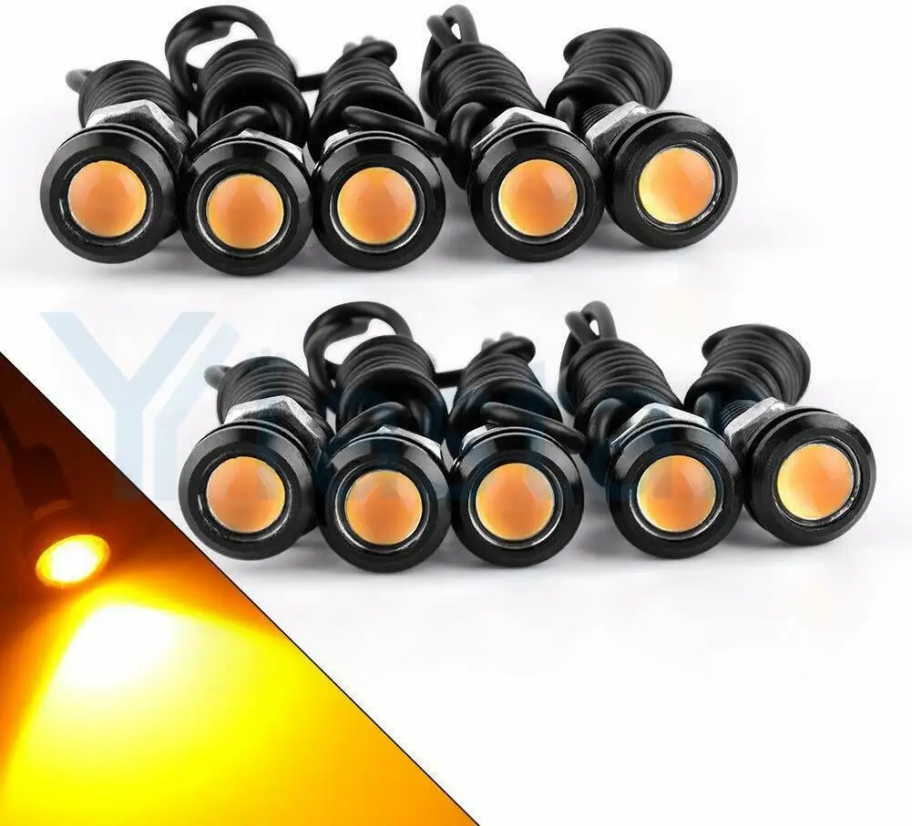 

10PCS/Pack 18MM Car Eagle Eye DRL Led Daytime Running Lights LED 12V Backup Reversing Parking Signal Automobiles Lamps