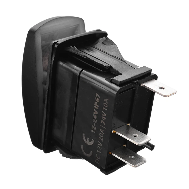 MAYITR 1pc 12V/24V ON/OFF Horn Rocker Toggle Switch Blue LED 3 Pin Switch Car Boat Truck Accessories High Quality