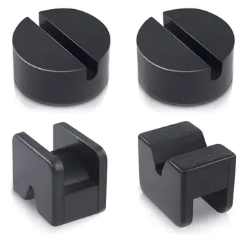 

4Pcs Floor Jack Pad Adapter for Jack Stand Rubber Slotted Frame Welds Protector