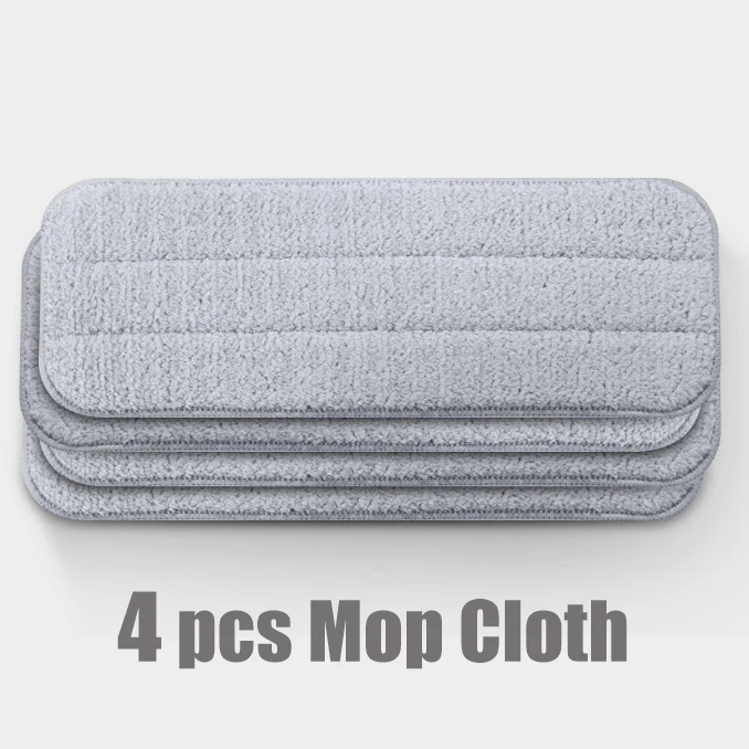 4Pcs Mop Cloth Xiaomi Deerma Spray Mop 360 Degree Rotating Handheld Mijia Water Spray Mop Home Cleaning Sweeper Mopping Dust Cleaner - Цвет: 4Pcs Mop Cloth