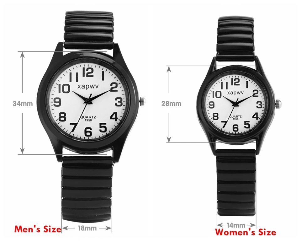 Semplice orologio al quarzo con cinturino elastico nero classico numeri  arabi bianchi cinturino elastico orologio da san valentino regalo per  amante|Women's Watches| - AliExpress