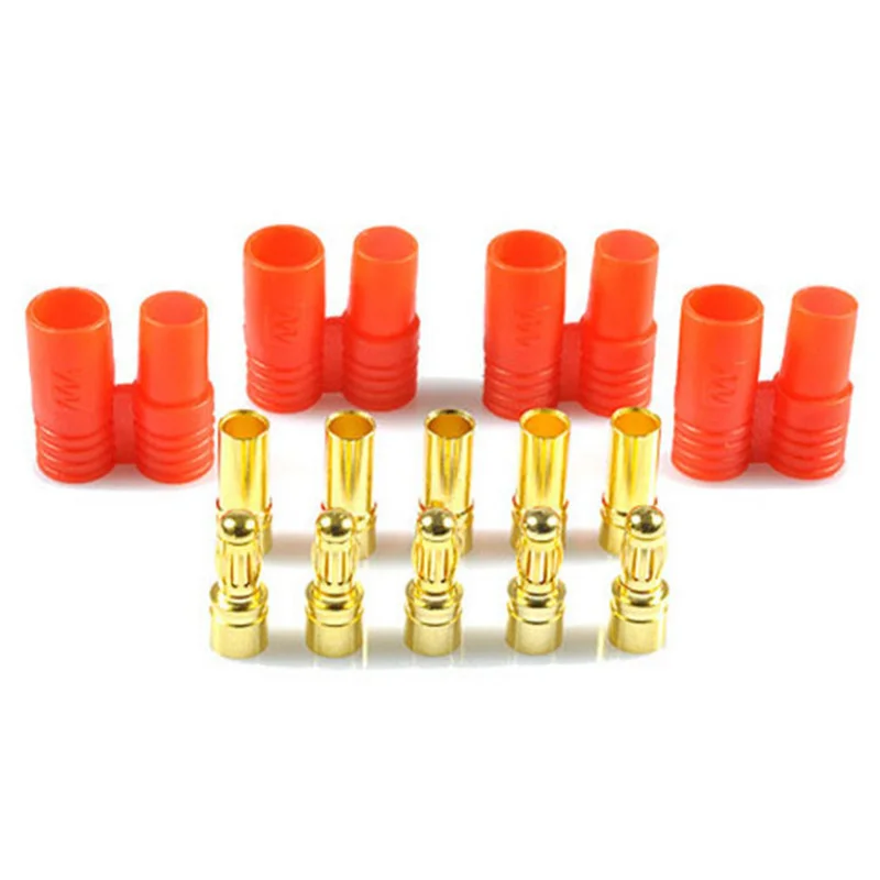 10Pair/20PCS 3.5MM Gold Plated Banana Plug Jacket with Plastic protector 3.5 MM Female Male Bullet Sheath Plugs | Игрушки и хобби