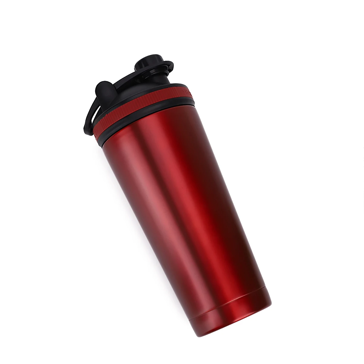 Шейкер для протеина из нержавеющей стали, изолированный, вакуумный, с двойными стенками, спортивный шейкер, бутылка, портативный, для тренажерного зала, питание, блендер, бутылка для воды - Цвет: Красный