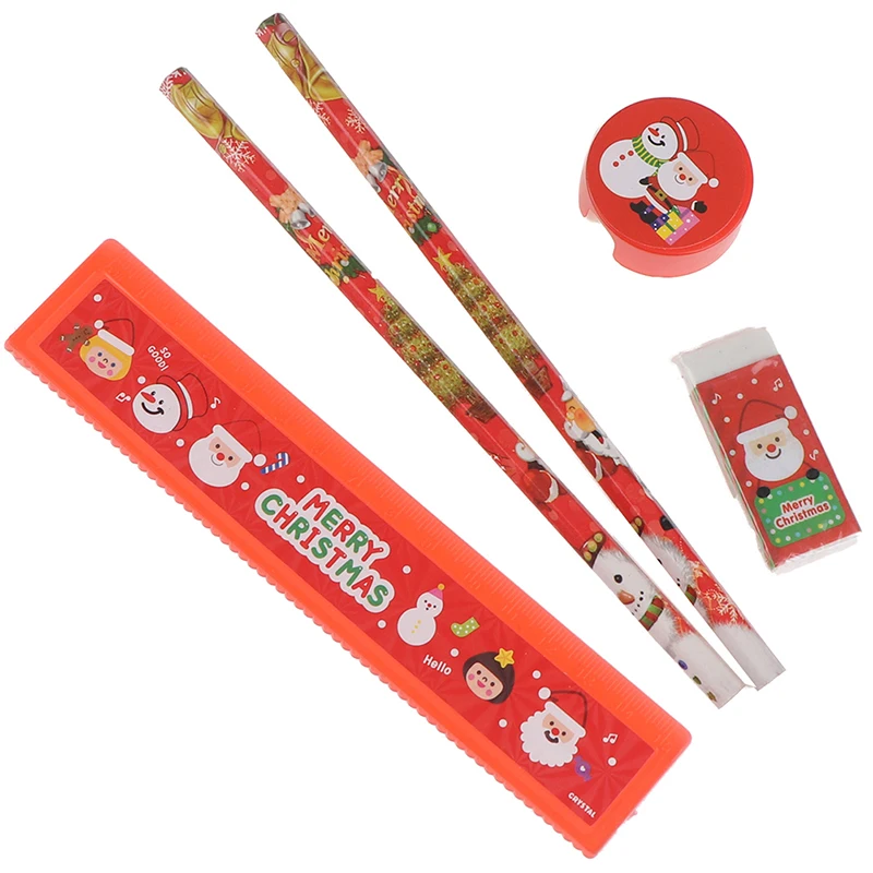 Christmas Stationery Set Pencil Eraser Combination Primary School Holiday Gift | Канцтовары для офиса и дома