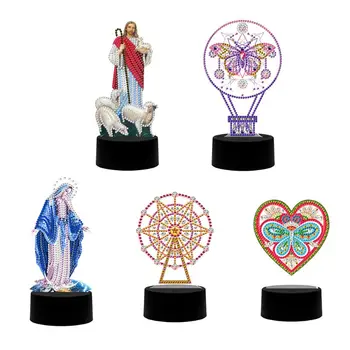 

New lamp DIY LED Diamond Painting Night Light Cartoon Animals Special lamp D2TD