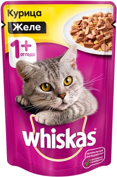 

WHISKAS WHISKAS for adult cats with chicken in jelly 85g