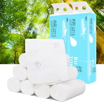

12 Rolls Original Wood Pulp Soft Toilet Paper Towels 4 Ply Printed Roll Tissue
