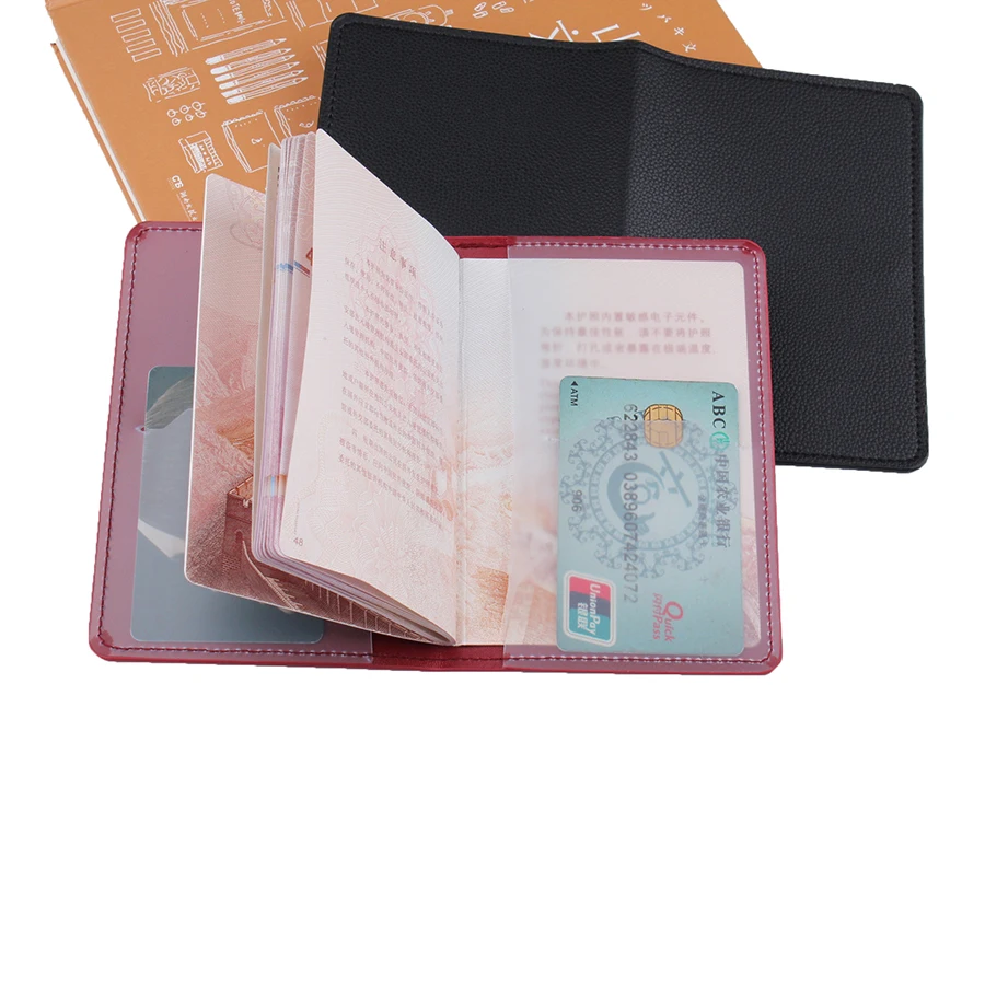 Zoukane твердый рельефный чехол для паспорта ID держатель Traverl аксессуары для паспорта карты Кошелек клип CH14