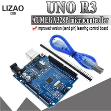 Чип LIZAO UNO R3 CH340G + MEGA328P 16 МГц для Arduino UNO R3, макетная плата и USB кабель, один комплект
