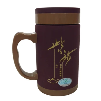 

HOT SALE PURPLE CLAY INNER VACUUM CUP HANDGRIP THERMO 500ML INSULATION TERMO MUG KUNG FU THERMOS COFFEE HIGH-GRADE CREATIVE GIFT