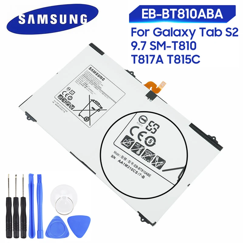 Original Replacement Samsung Battery For Galaxy Tab S2 9.7 T815c S2 T813  T815 T819c Sm-t815 Sm-t810 Sm-t817a Eb-bt810abe /aba - Mobile Phone  Batteries - AliExpress