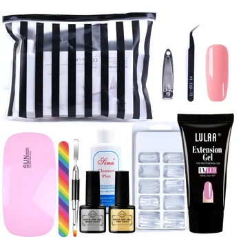 

Led Phototherapy Nail Machine New Poly Gel Nail Kit Nail Art Set Gel Nail Polish Top Coat Base Coat Uv