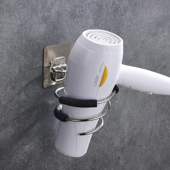 

Hair Dryer Racks Bathroom Shelf Storage Hairdryer Holder Rack Organizer High Quality Wall-Mounted Dryer Holder For Bathroom