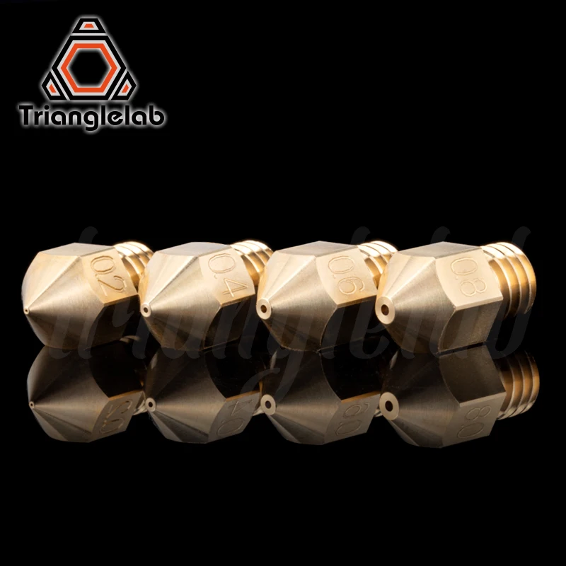 Trianglelab Swiss MK8 латунная насадка m6 нить 1,75 мм нить для 3D принтеров hotend J-head cr10 блок тепла ender3 hotend
