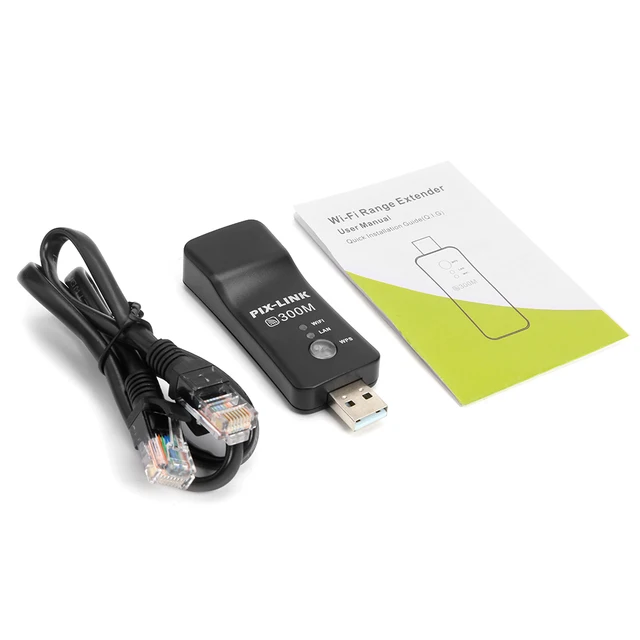 Универсальный беспроводной сетевой адаптер Mini USB для телевизора, WPS 300 Мбит/с, Wi-Fi ретранслятор, RJ-45, сетевой кабель для Samsung, LG, Sony, HDTV 5