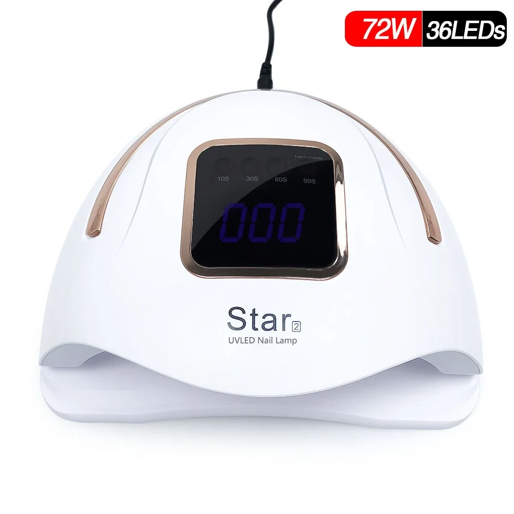 

Star 2 Nail Machine 72W UV Lamp LED Nail Lamp Nail Dryer For All Gels Polish With Infrared Sensing 30/60/90s Timer Smart
