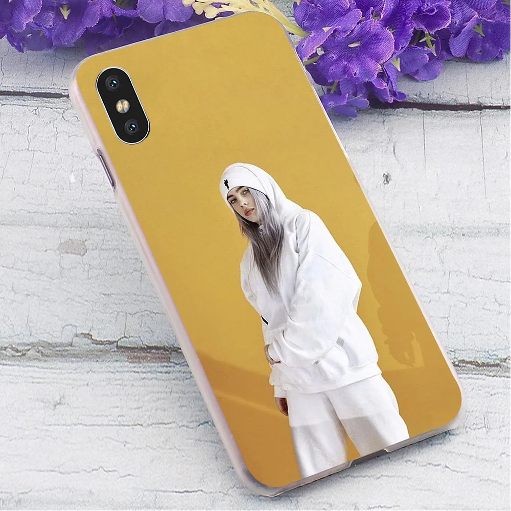 Модный чехол для телефона Singer Billie Eilish для чехла iPhone 5S 5 SE 6 6 S/6 6S Plus 7 8/7 8 Plus X XS XR Xs Max, Жесткий Чехол