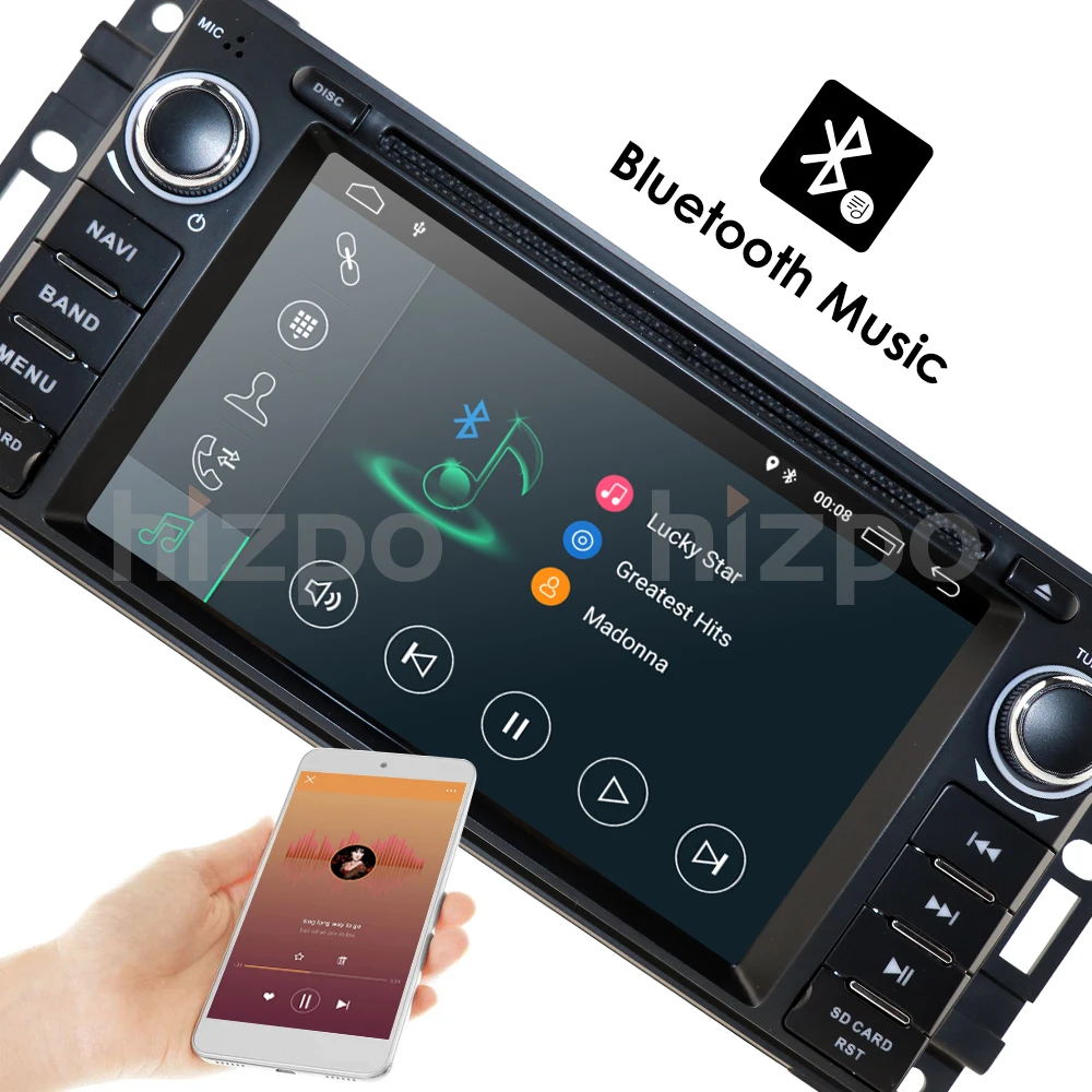 Sale android 9.0 Car Monitor DVD Player For Wrangler Compass Grand Cherokee 2008-2011 With GPS Navigation Multimedia radio steering w 11