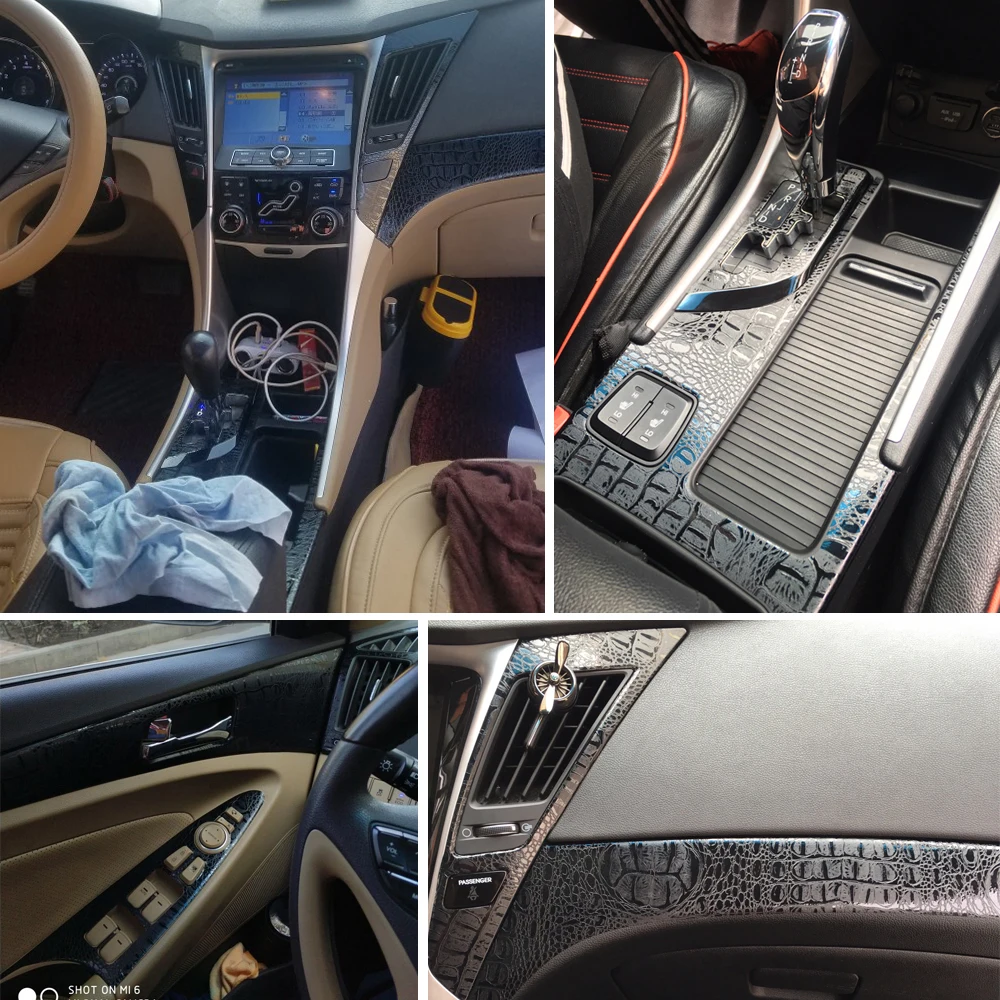 Самоклеющиеся автомобильные наклейки из углеродного волокна для hyundai sonata 8 2011-2013, виниловые автомобильные наклейки и наклейки, аксессуары для стайлинга автомобилей