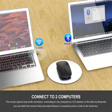 Мышь Raton с двойным режимом беспроводной Bluetooth 5,0 точек/дюйм USB для ПК ноутбука геймера компьютерные мыши Sem Fio Inalambrico Ordenador 19Sep