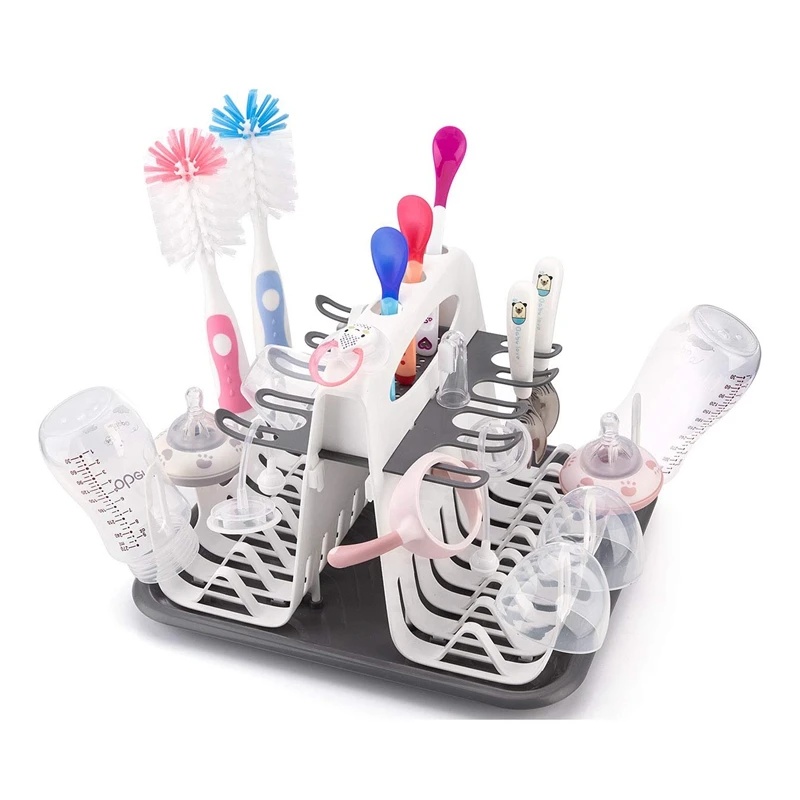 Baby Bottle Drying Rack Portable Cleaning Dryer Storage Rack Multi-Layer Removable with Drain Plate Children Drying Rack