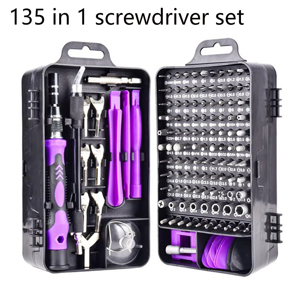 car door panel removal tool 110/115/135 in 1 Screwdriver Set of Screw Driver Bit Set Multi-function Precision Mobile Phone Repair Device Hand Tools Torx Hex auto trim removal tool Tool Sets