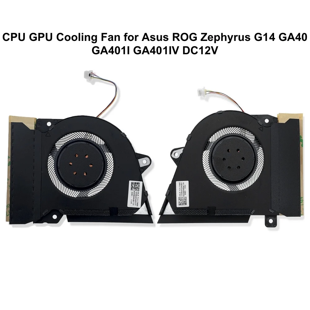 Refrigerador de Refrigeração do Ventilador de 12v Cpu Gpu Vgn para Asus Rog Zephyrus G14 Ga401i Ga401iv Peças do Computador do fã do Computador 13nr03f0ap0301 13nr03f0ap0101 Ventiladores e resfriadores - Imagem 4