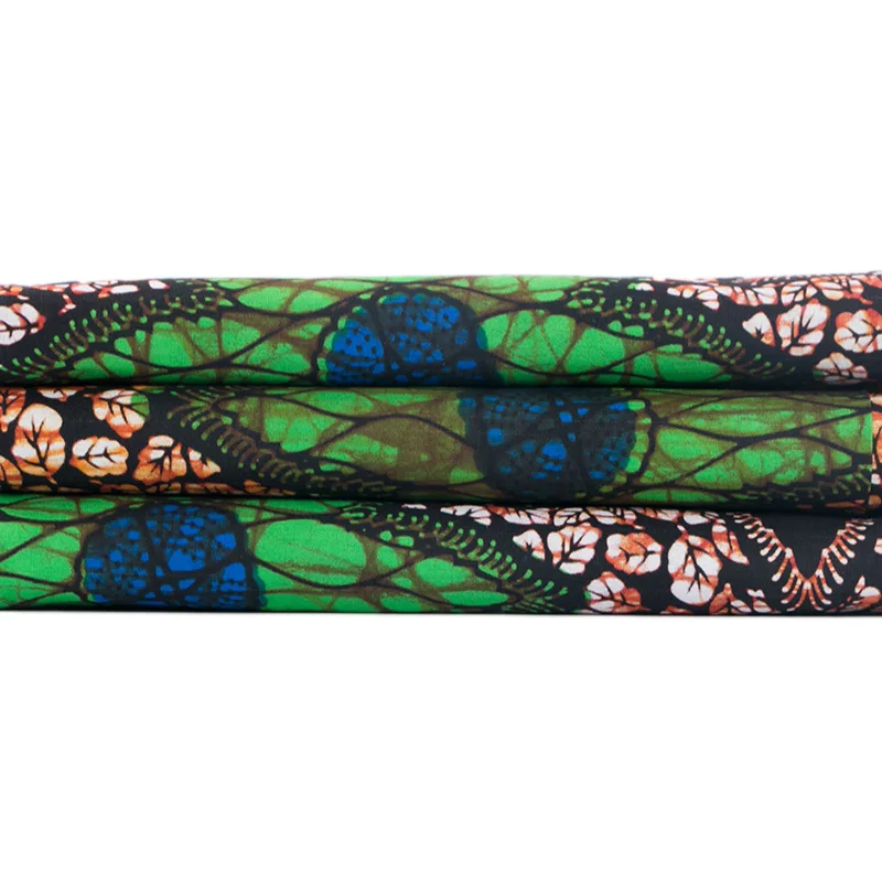 African High Quality Ankara Pagne Guaranteed Veritable Dutch Wax Floral Printed Cotton Sewing Material Fabric 6 Yards\Lot