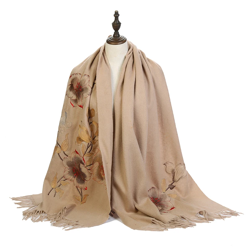 2019 новый зимний теплый однотонный шарф для женщин мягкая кашемировая шаль