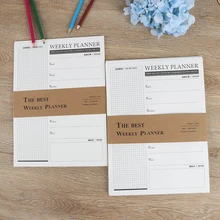21*28,5 см ежедневный еженедельник планировщик времени Памятка планировщик Органайзер школьные офисные принадлежности DIY офисные принадлежности планировщик инструменты