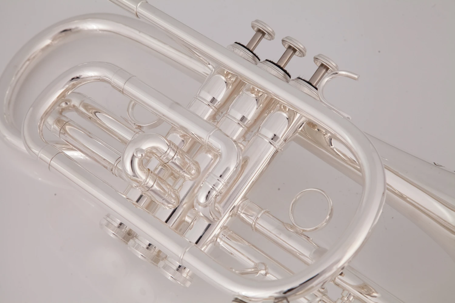 High Quality Bach Cornet horn Bb silver Plated professional Musical instrument with Case Gloves