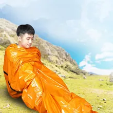 Открытый жизни Bivy аварийный спальный мешок тепловой держать тепло водонепроницаемый майлар первой помощи аварийного бланке кемпинг выживания снаряжение