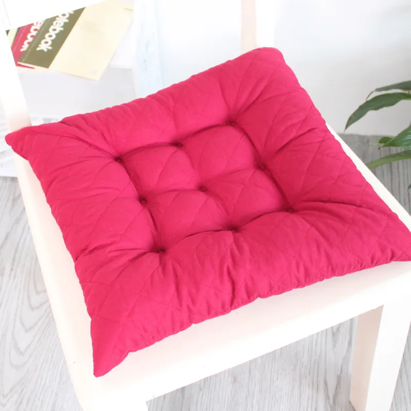 Rose red-Thin Multi Color Office Home Chair Mat Seat Cushion For Dining Stool Thickened Sofa Car Waist Pad Throw Pillow Square Tatami Cushions - Цвет: Rose red-Thin
