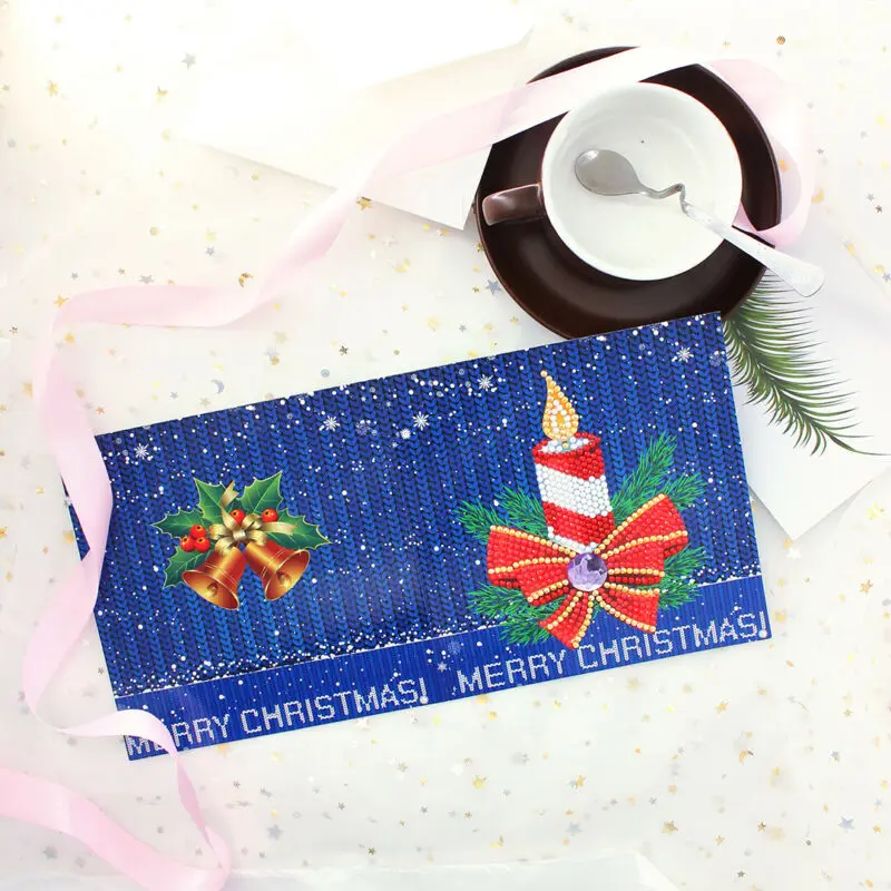  8pcs DIY Christmas Special Shaped Diamond Painting Embroidery Invitations Christmas Card Gift Party - 4000315775922